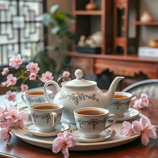 广州天河喝茶工作室茶具布置