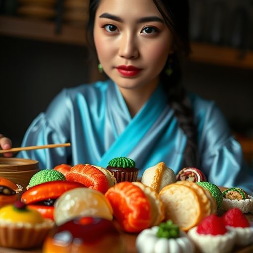 精致茶点搭配画面