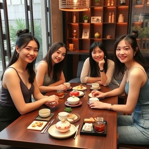 广州嫩茶工作室朋友聚会场景