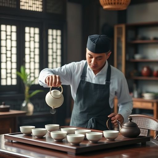 广州喝茶工作室茶艺师冲泡茶叶