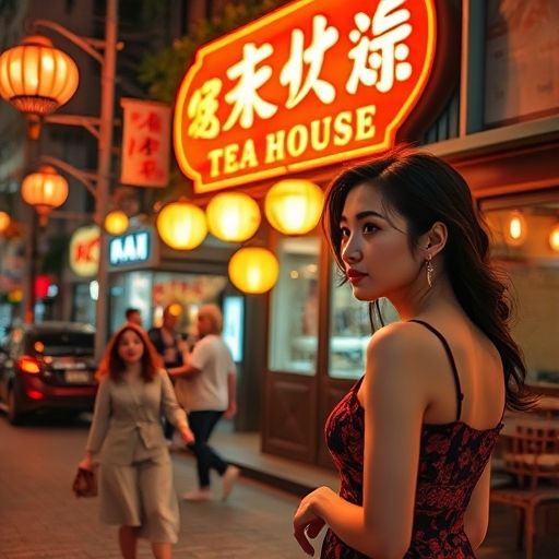 深圳街头茶肆外景