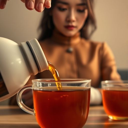 普洱茶倒茶的唯美瞬间