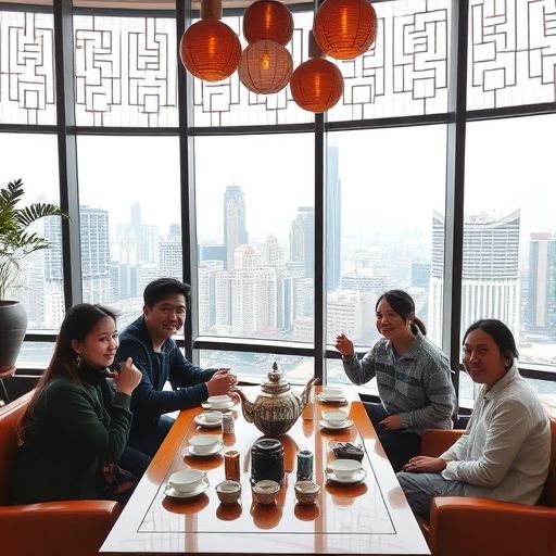 朋友聚会喝茶