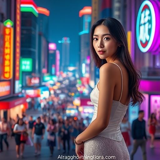 广州夜晚热闹街景