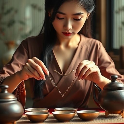 茶艺师优雅泡茶瞬间