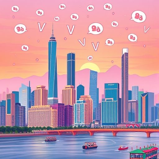 广州城市天际线与微信营销场景