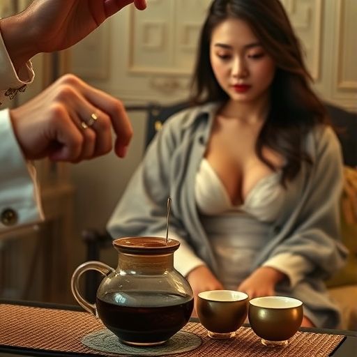 茶艺师优雅泡茶瞬间