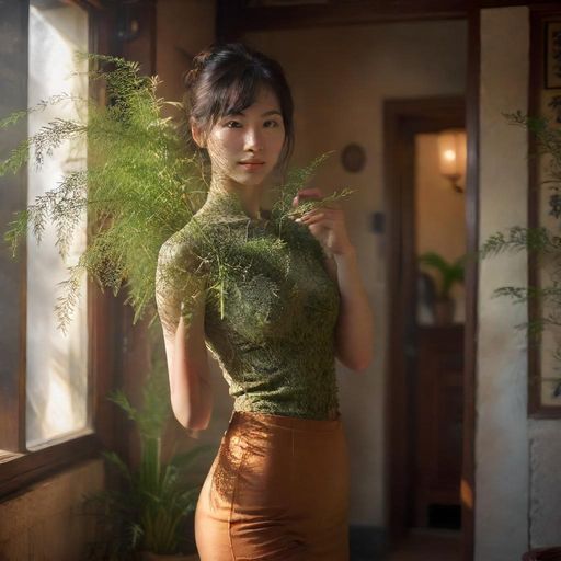 茶室门口绿植