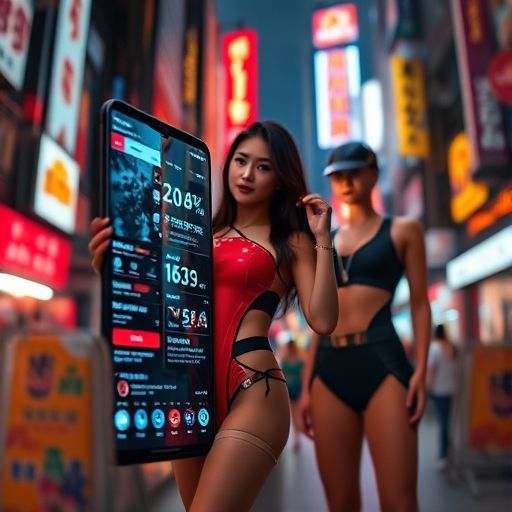 手机屏幕上的信息流