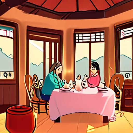 亲子茶艺活动欢乐场景