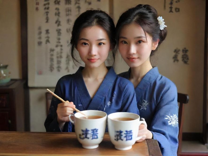 一位女性手持精致茶杯的侧脸特写，柔和的光线勾勒出优雅的轮廓，营造出一种宁静而舒适的品茶氛围。