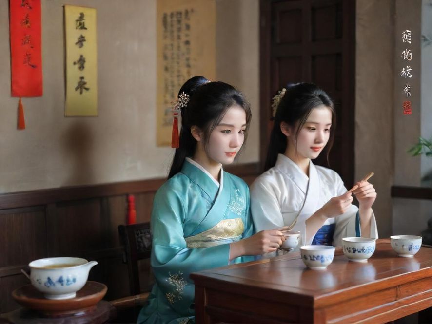 一个布置温馨雅致的私人茶艺包厢，充满东方韵味，营造出静谧放松的氛围。