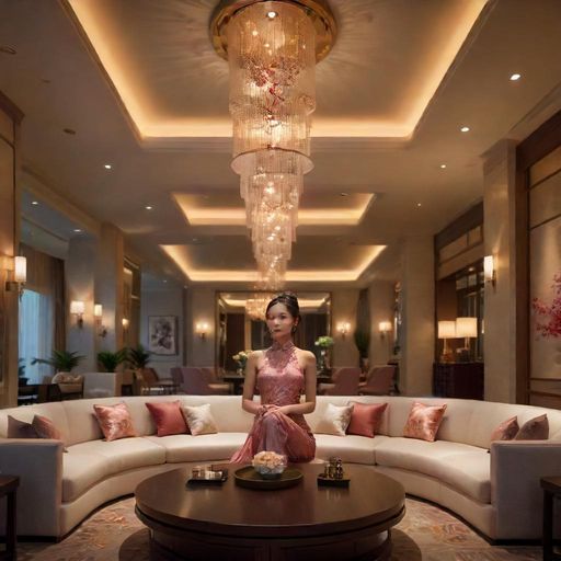 现代舒适的会所休息区图片