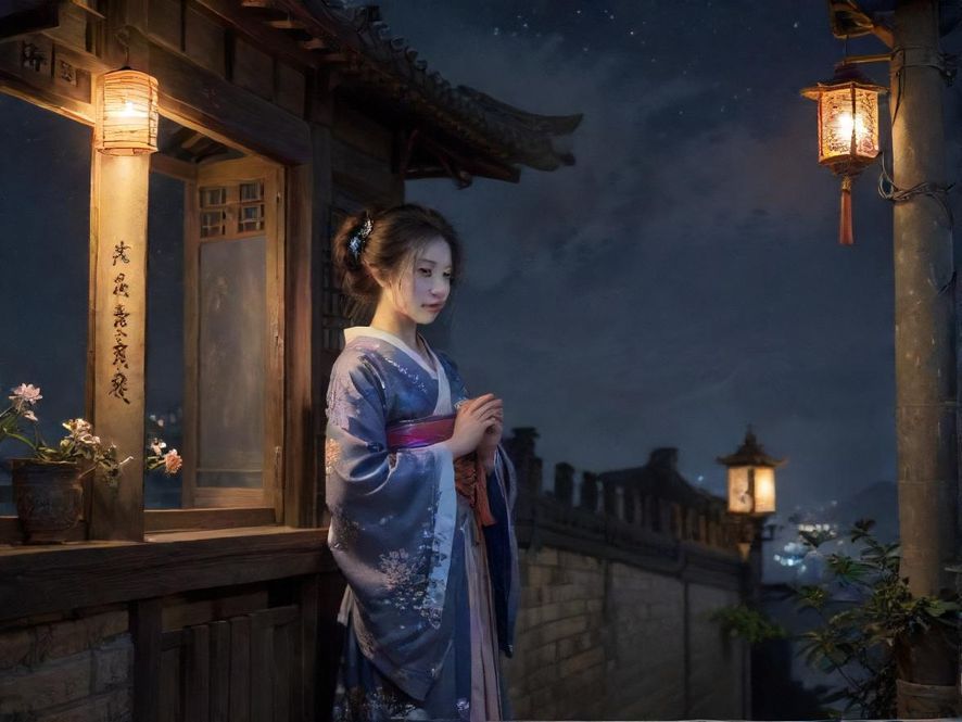 广州居民楼夜景