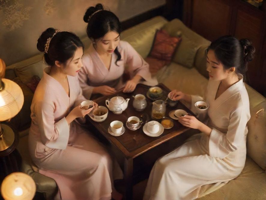 广深喝茶场景温馨茶室