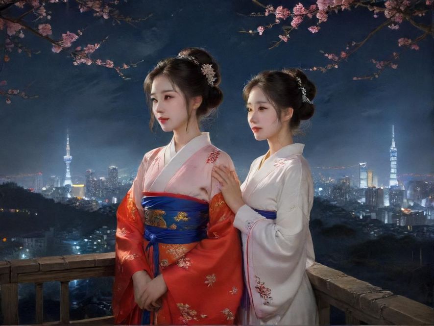 广州繁华夜景，暗示丰富的夜生活
