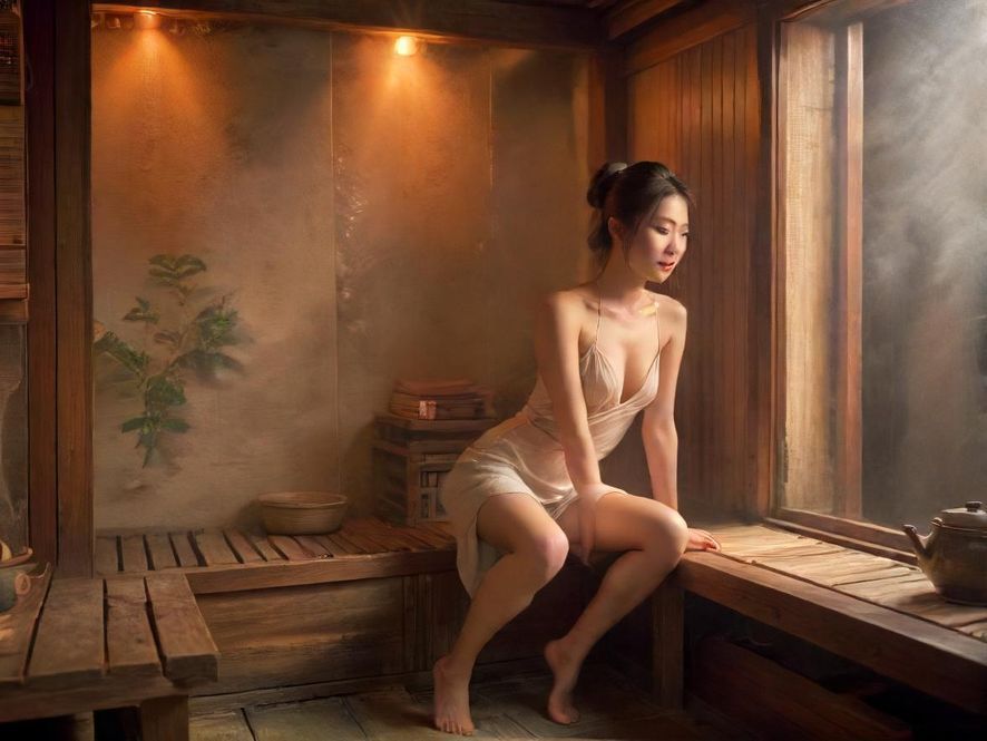 广州隐藏茶社桑拿汗蒸场景