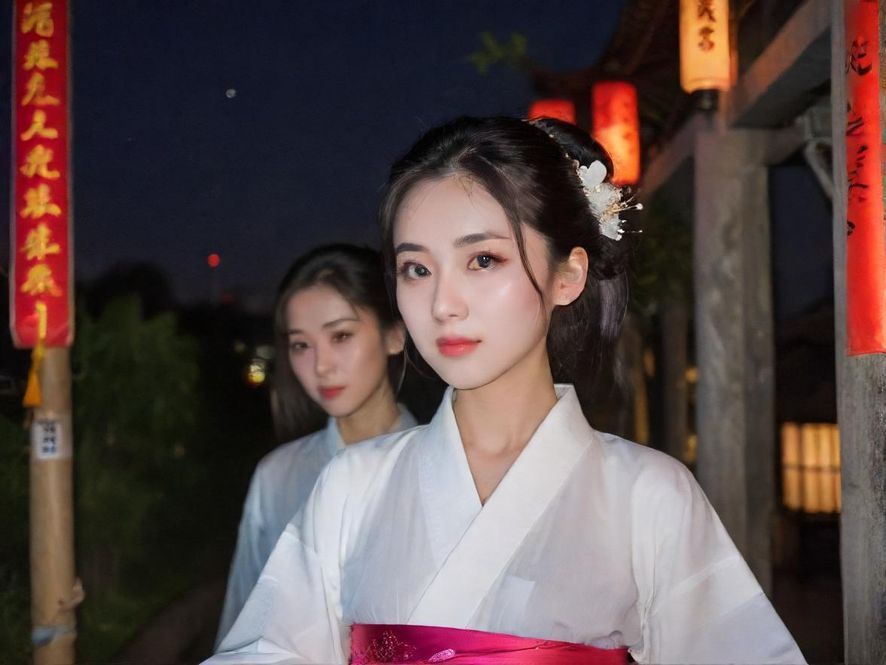 广州繁华街道上的夜场入口