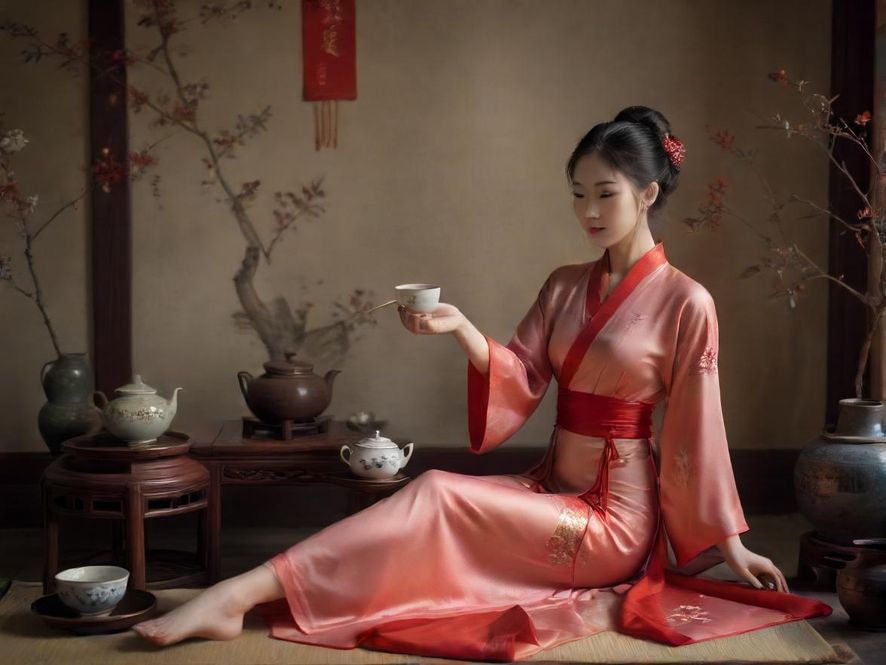 茶艺表演道具特写