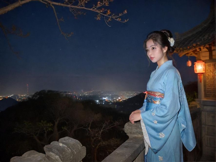 广州天河繁华夜景