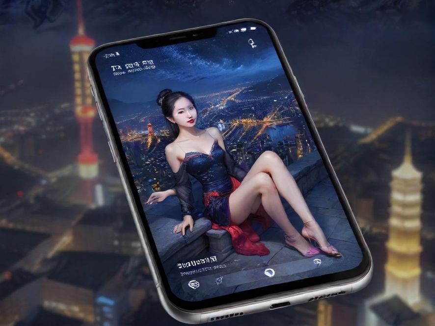 手机搜索界面，背景是番禺的夜景