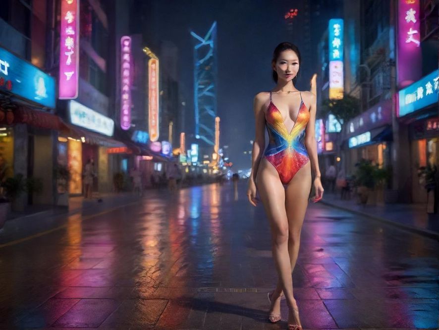 深圳QT场夜景外观展示