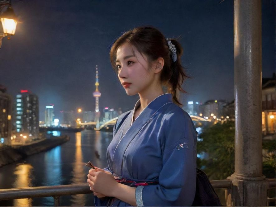都市夜色下的繁华街道