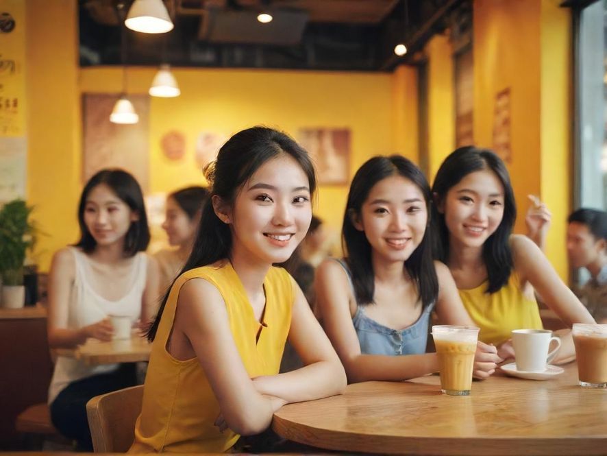 广深休闲聚会场景轻松氛围