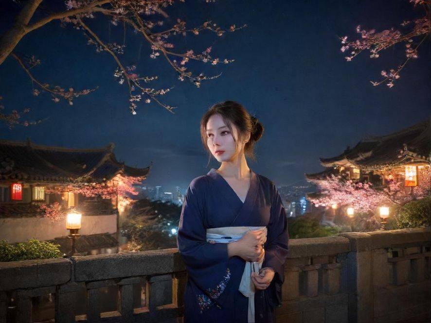 一位在窗边放松，享受宁静时光的都市女性。