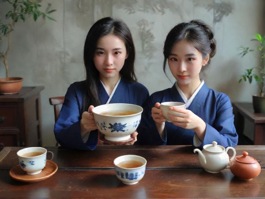 茶艺师正在优雅地泡茶