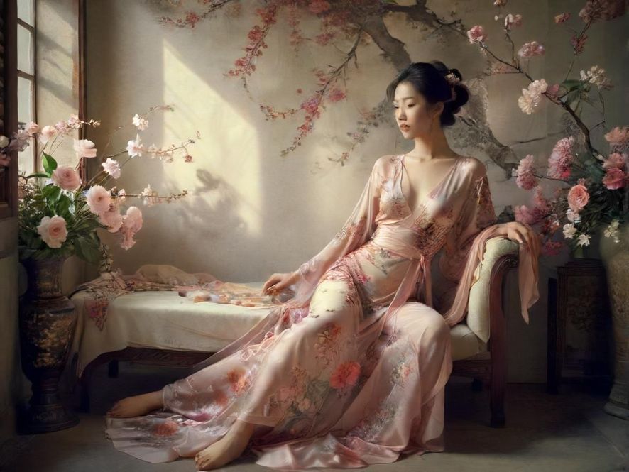 象征百花丛多样性的精美花卉