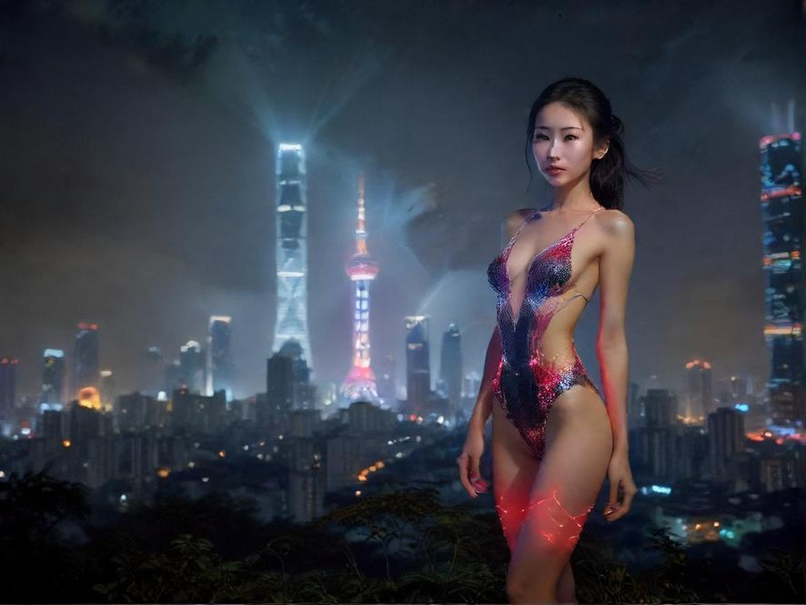 深圳璀璨的城市夜景