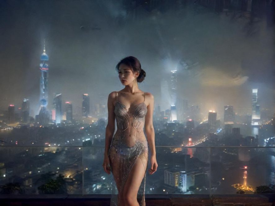 深圳罗湖夜景，灯火阑珊