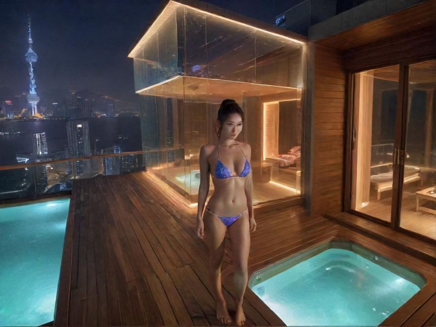 夜场桑拿会所的迷人夜景