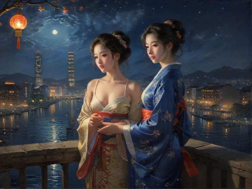 深圳璀璨的城市夜景一角