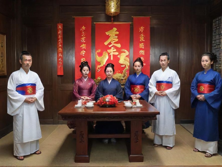 一间装修考究、灯光柔和的高端私人会所内部，摆放着舒适的沙发和精致的茶具，营造出奢华雅致的氛围。