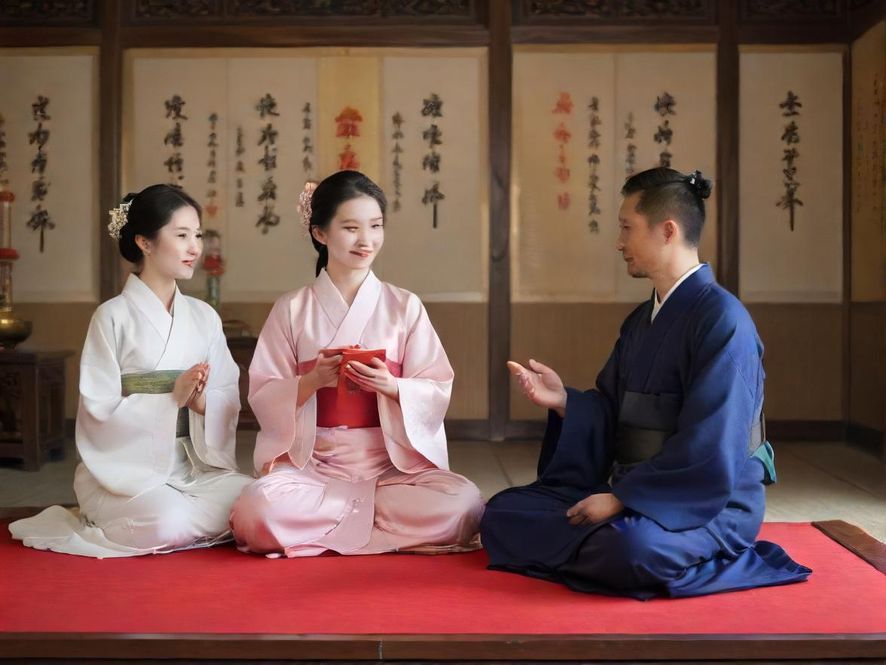 一位按摩师正在对顾客进行细致的肩颈按摩,手法专业,表情专注。