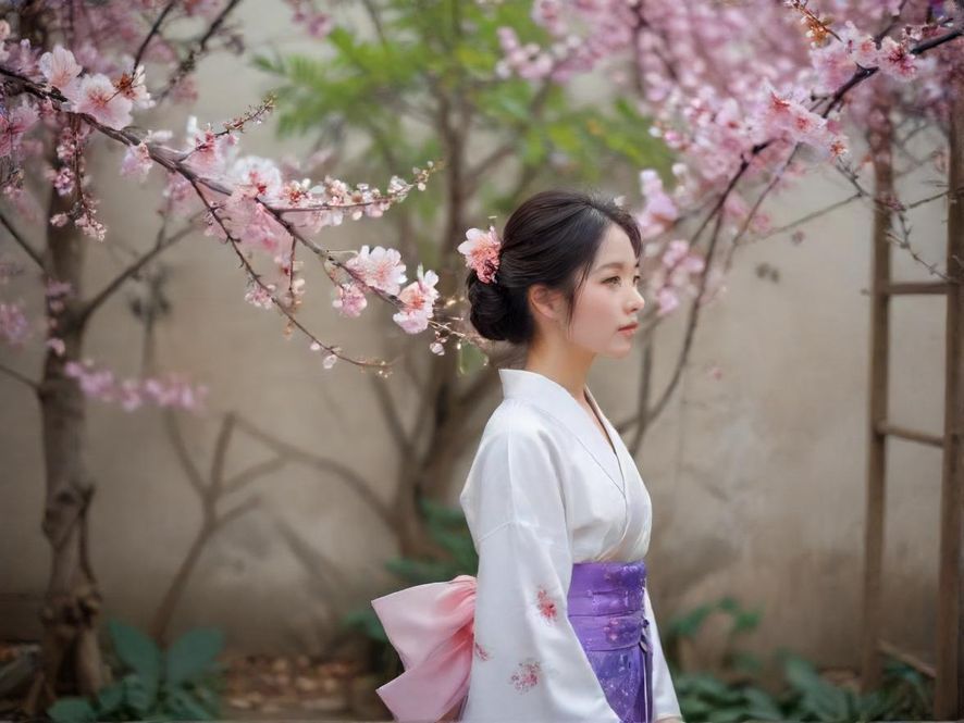 风楼阁社区的户外活动,几位成员围坐在一张长桌旁,共同制作手工艺术品,周围是绿意盎然的花园,阳光洒下,画面充满活力和创造力。